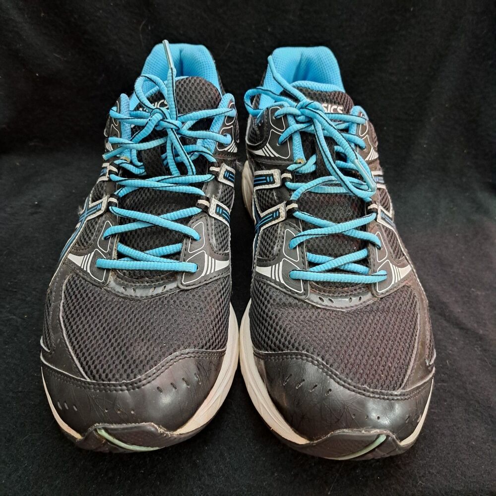 ASICS Gel Kanbarra 6 Running Shoes T188N Size 11 Black, Turquoise, &White